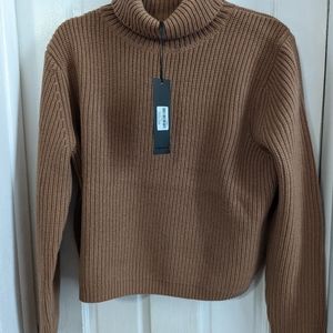 Jenni Kayne Cropped Turtleneck M Clay